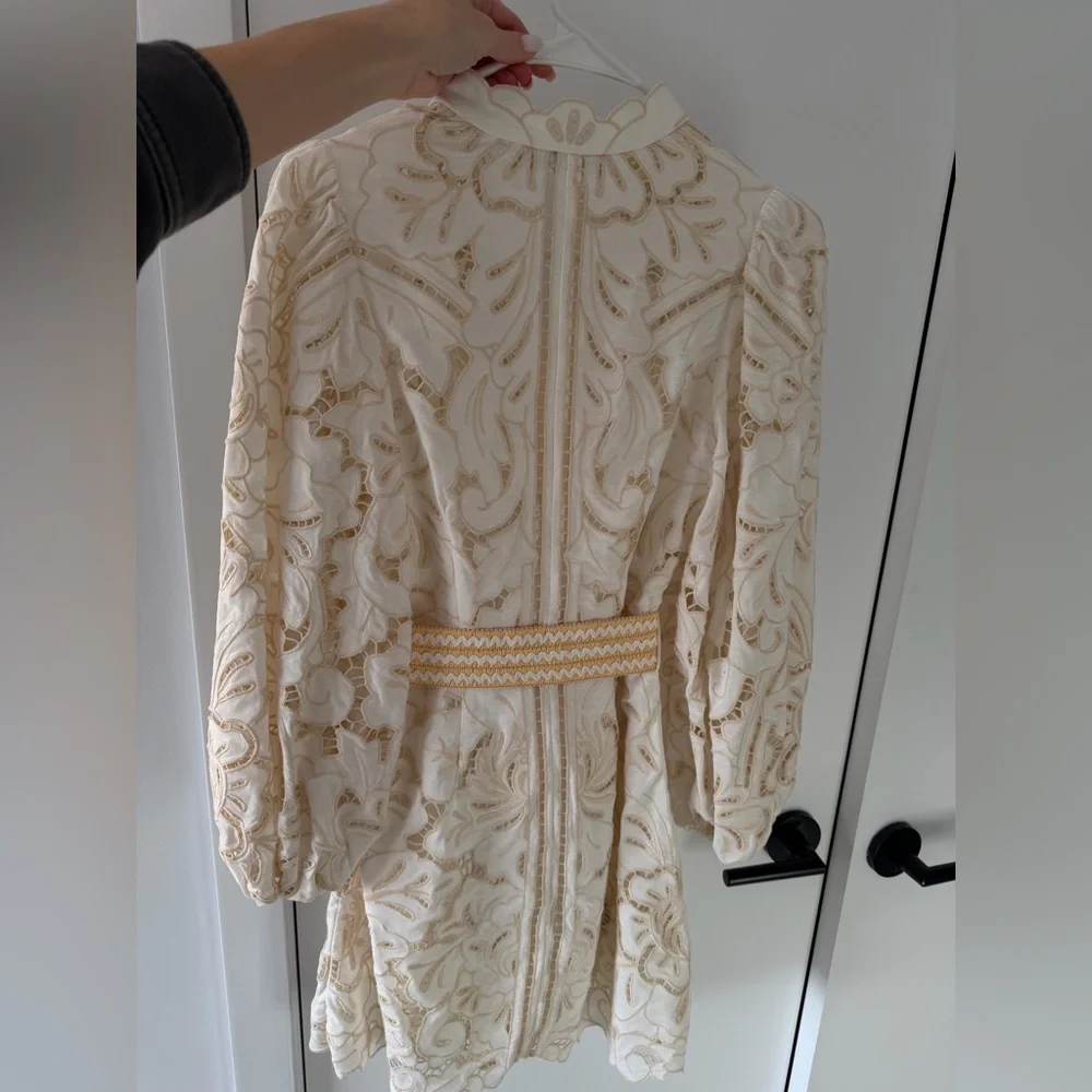 Zimmermann Lace Belted Mini Dress – Size 0 - Picture 8 of 8